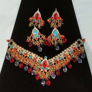 Indian Jewelry Set - Necklace & Earrings